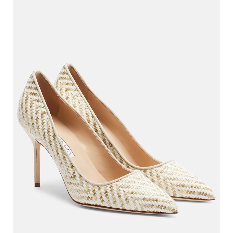 Manolo Blahnik BB woven pumps