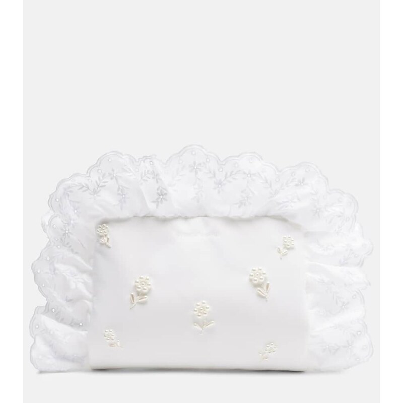 Simone Rocha Pillowcase embellished ruffled clutch