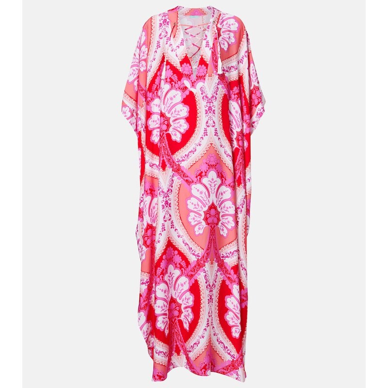 Melissa Odabash Carlotta printed satin kaftan