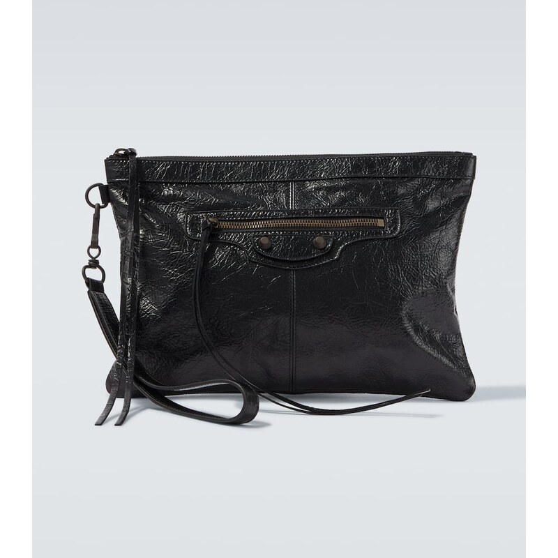 Balenciaga Le City leather phone pouch