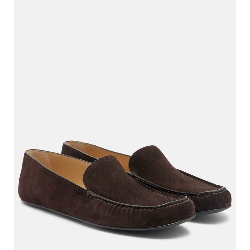 The Row Leo suede loafers