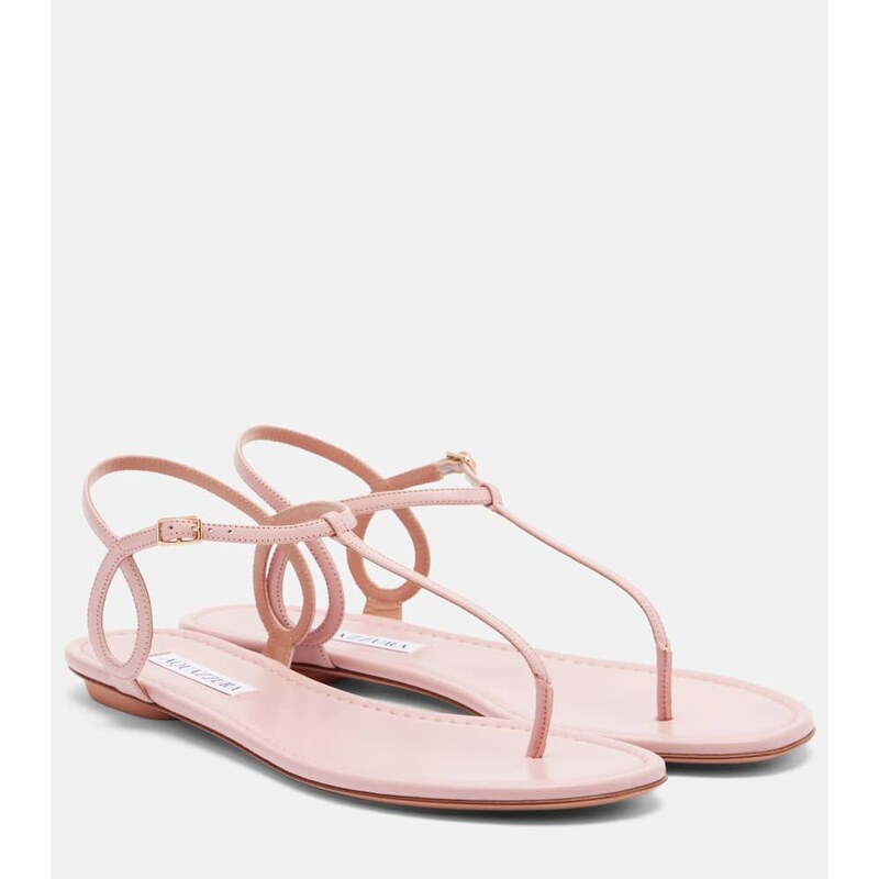 Aquazzura Almost Bare leather thong sandals