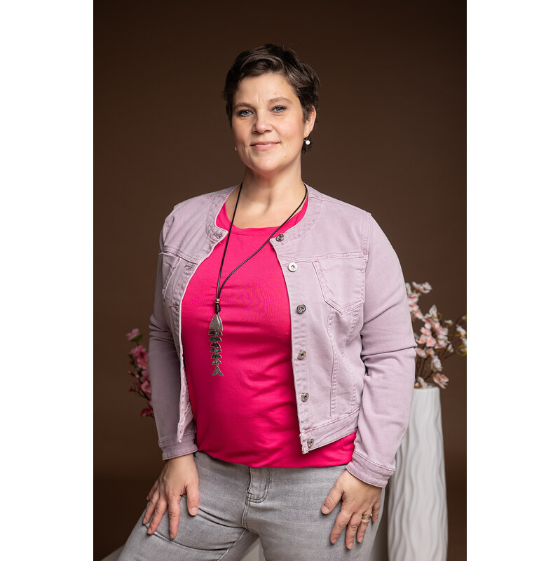 Re-dress jeans Džínová bunda VIOLKA [C102-7] Barva: lila,