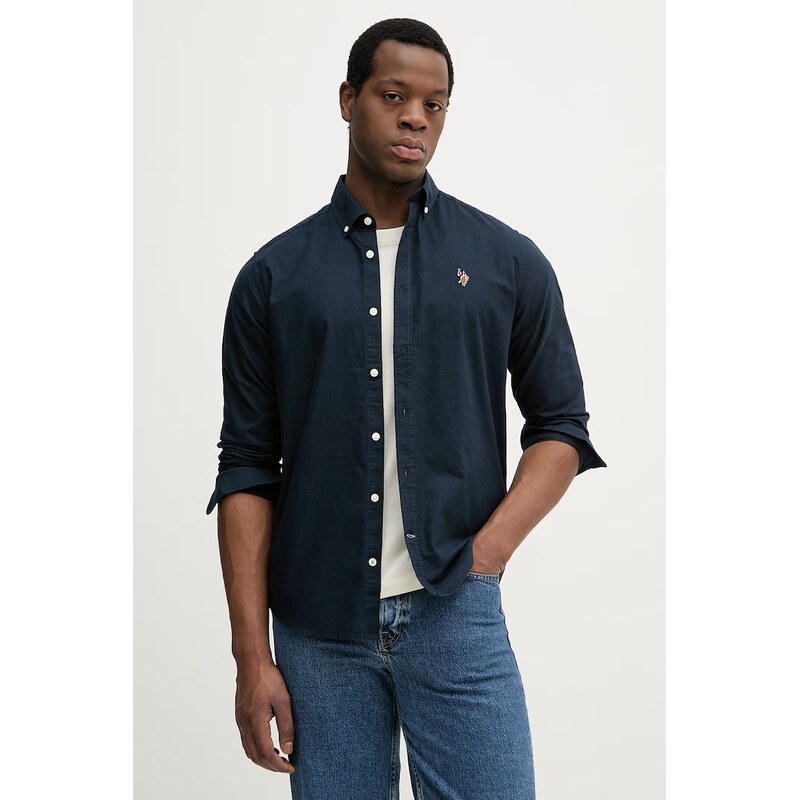 U.S. Polo Assn. košile pánská bavlněná PEACHED OXFORD LS