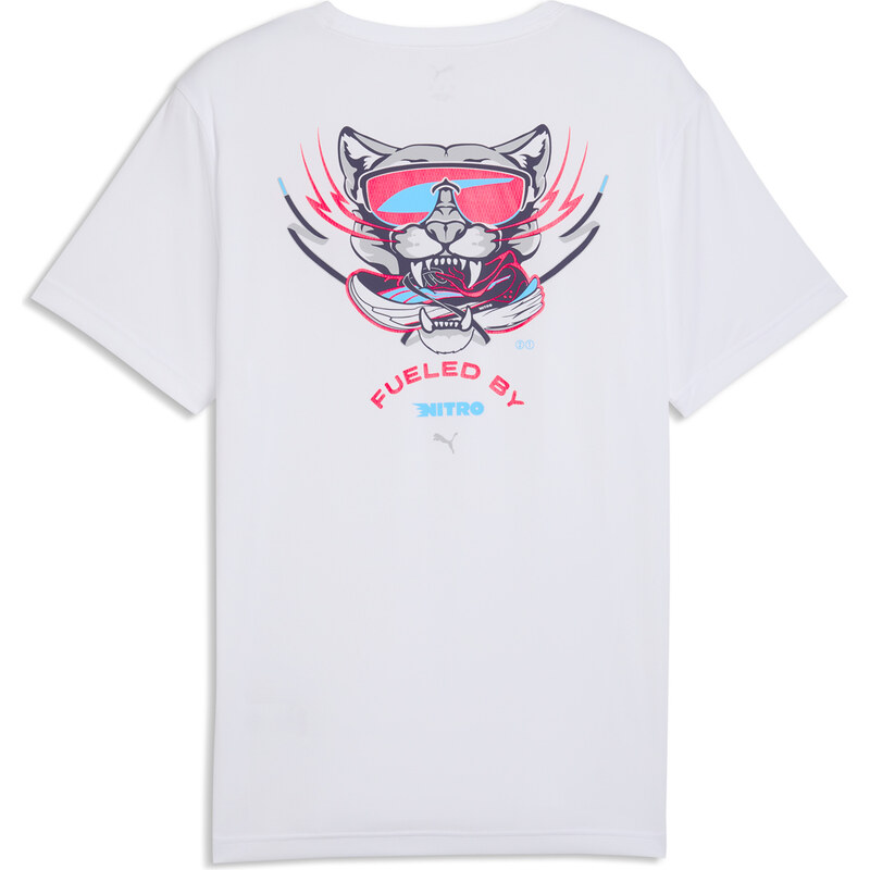 Pánské Tričko s krátkým rukávem PUMA M RUN NITRO GRAPHIC TEE 52844902 – Bílá