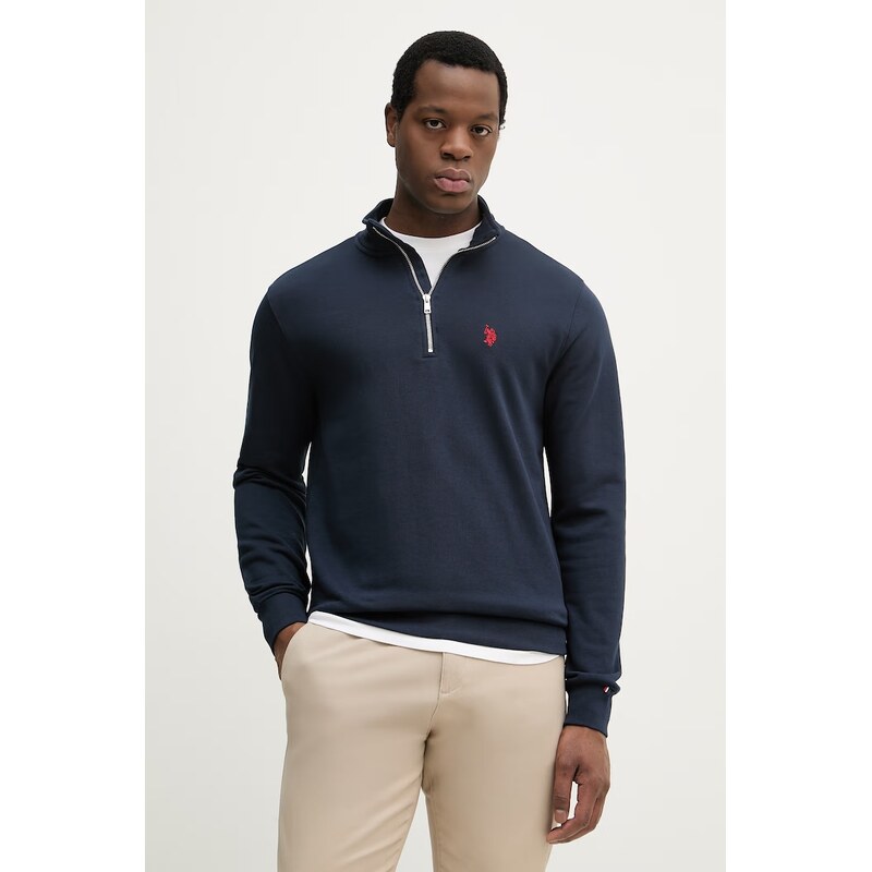U.S. Polo Assn. mikina pánská s bavlnou DHM LB 1/4 ZIP