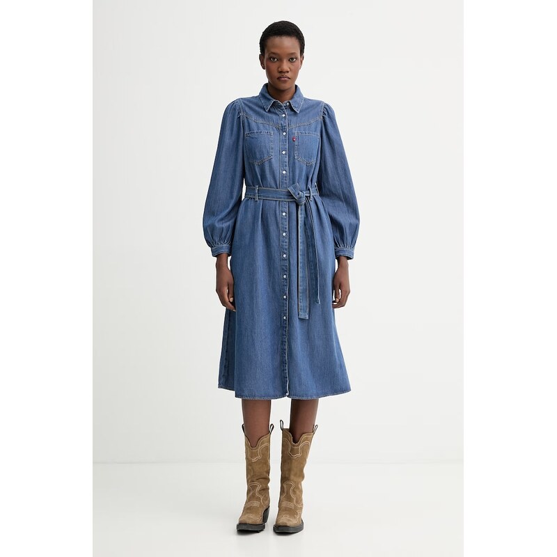 Levis Džínové šaty Levis JOURNEY LS MAXI