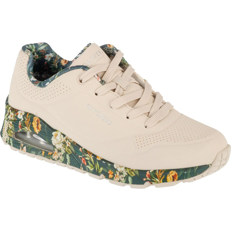 Dámské smetanové tenisky Skechers Uno - Majestic Garden 155583