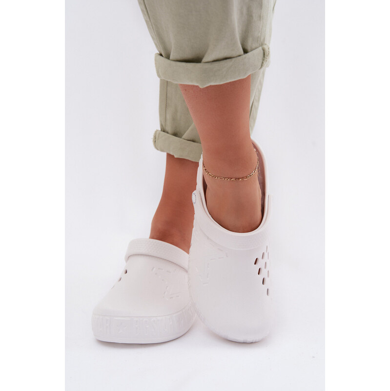 Big Star Shoes Dámské pantofle z pěny Big Star TT274A081 Bílé