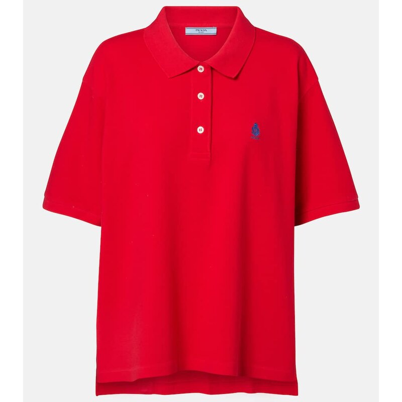 Prada Logo cotton piquÃ polo shirt