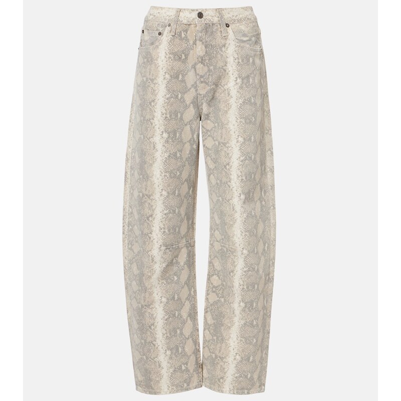 Citizens of Humanity Miro snake-print barrel-leg jeans