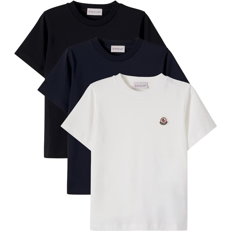 Moncler Enfant Set of 3 cotton jersey T-shirts