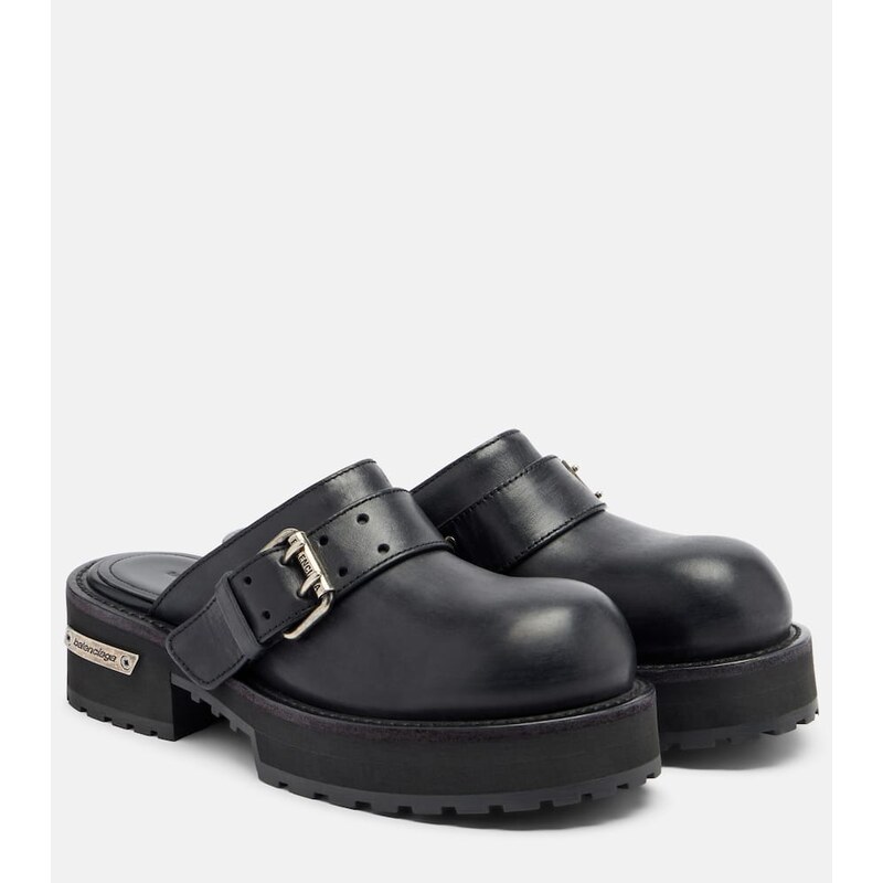 Balenciaga Venom leather mules