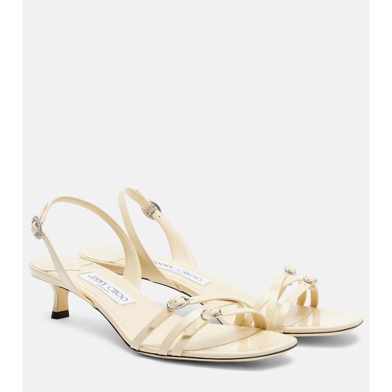 Jimmy Choo Kaira patent leather slingback sandals