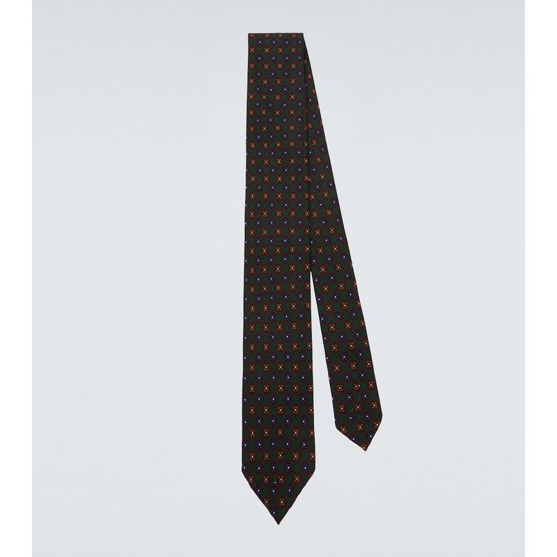 Rubinacci Floral silk jacquard tie
