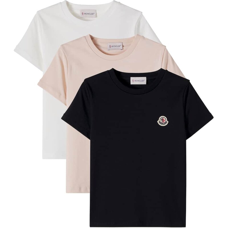 Moncler Enfant Set of 3 cotton jersey T-shirts