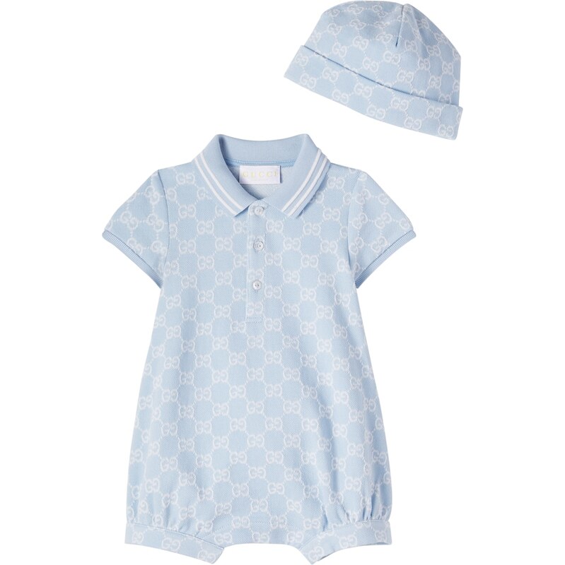 Gucci Kids Baby GG cotton hat and onesie set