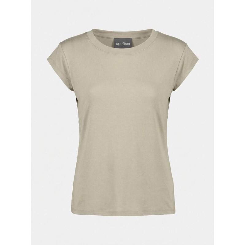 KOROSHI Tričko khaki 114205353