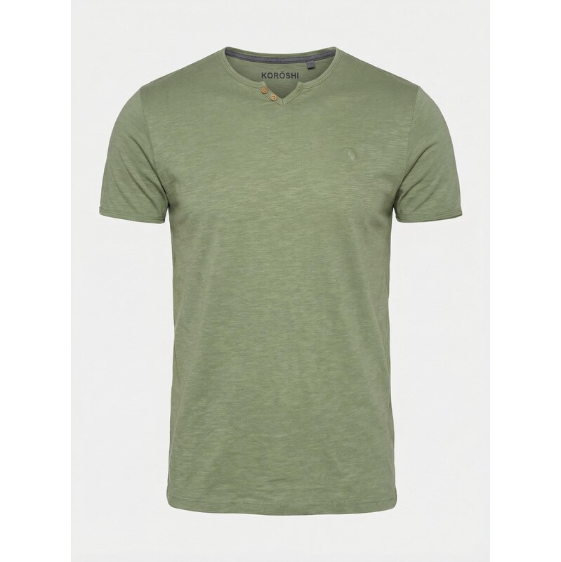 KOROSHI Tričko khaki