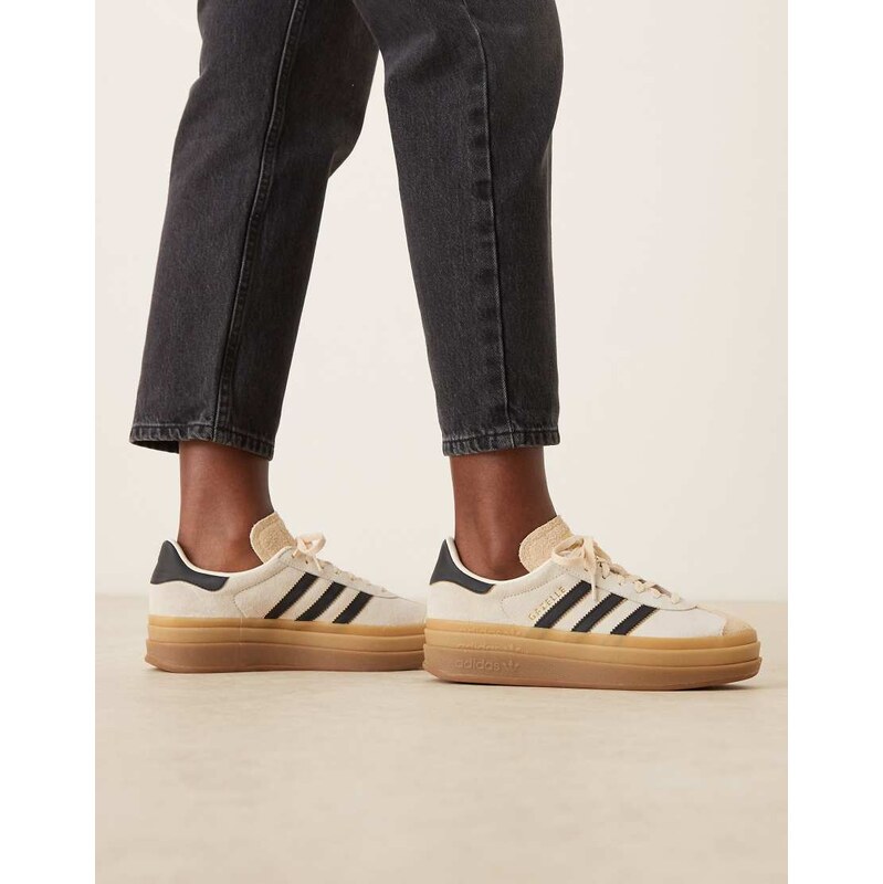adidas Originals adidas Orginals Gazelle Bold trainers in cream