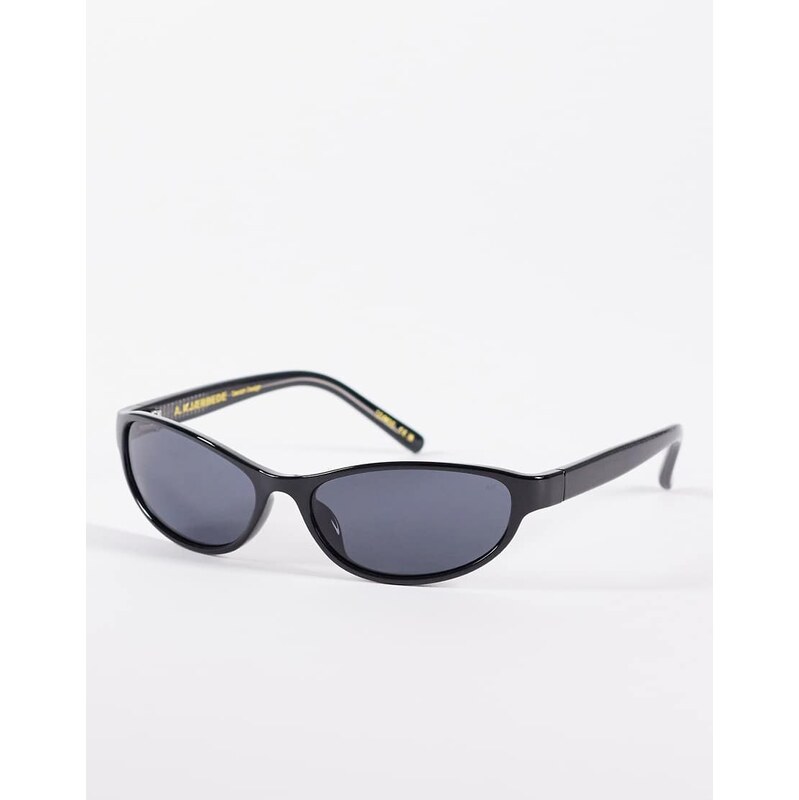 A.Kjaerbede Alexa slim oval cat-eye sunglasses in black 114183521