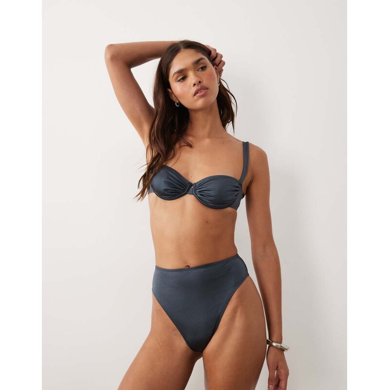 ASOS DESIGN Maya Azores high leg high waist bikini bottom in
