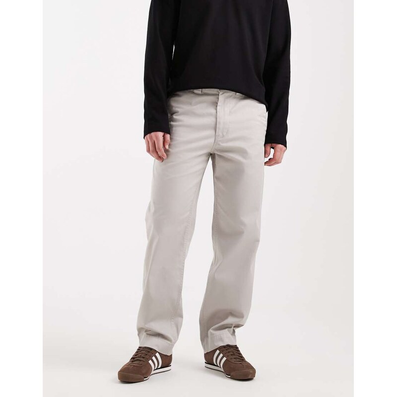 BOSS Orange straight fit chinos in light grey