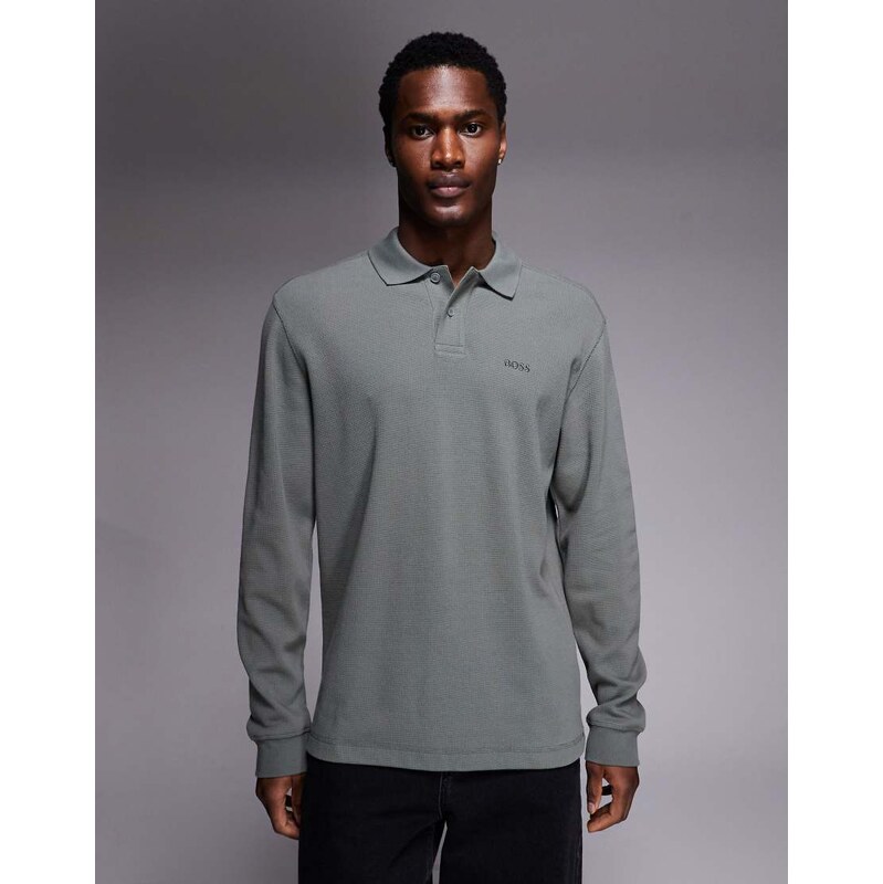 BOSS Orange passerby tonal logo sleeve pique polo slim fit mid