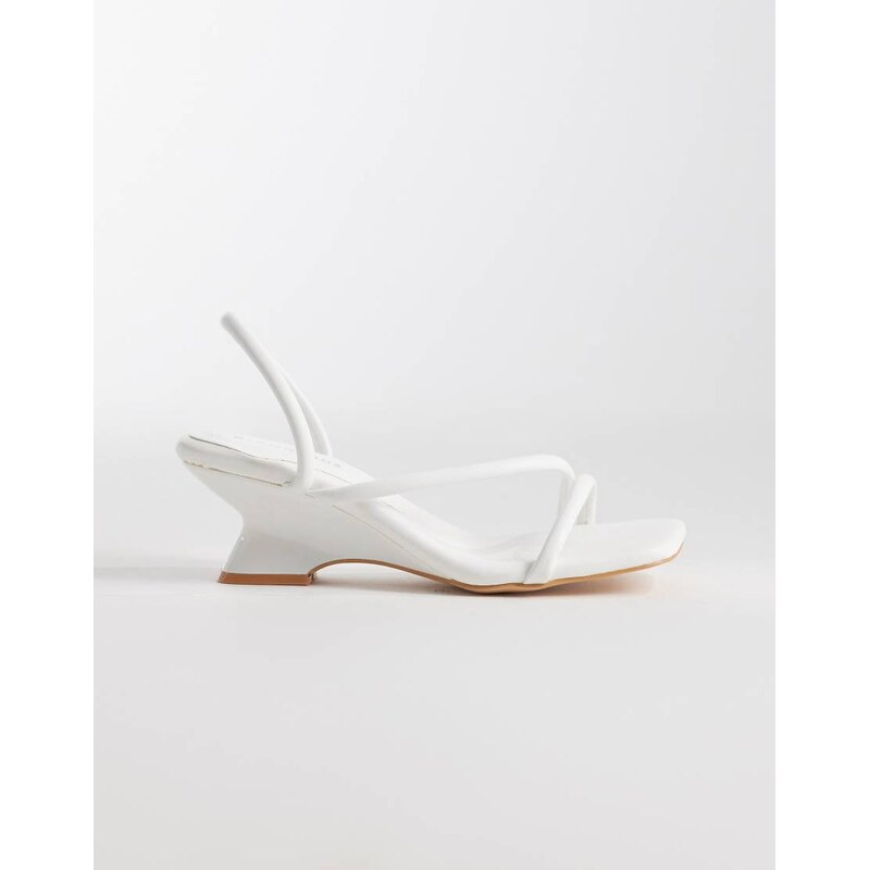 Glamorous wedge sandals in white 115519813