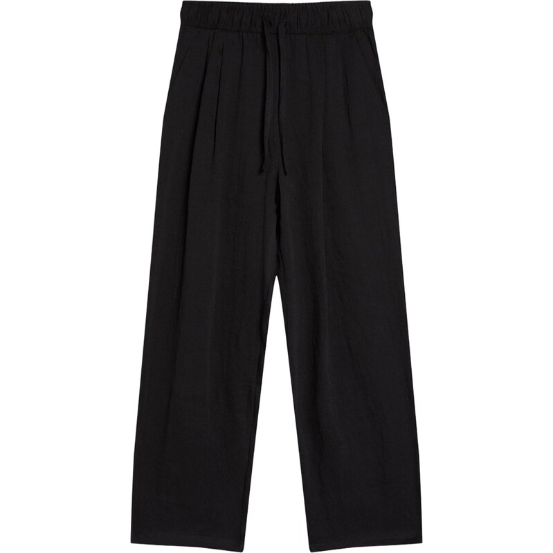 Bershka Kalhoty černá