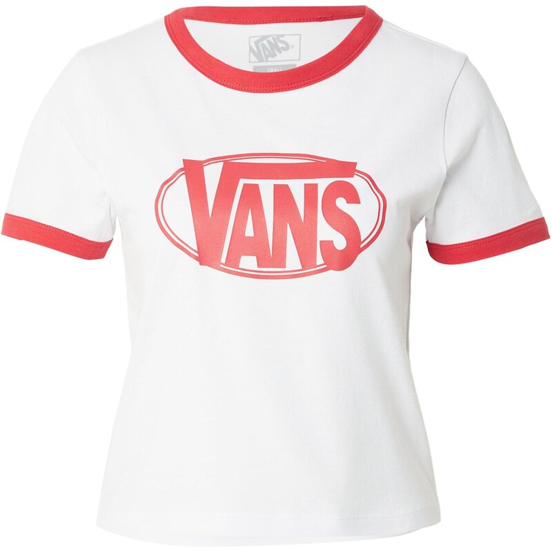 VANS Tričko světle červená / bílá