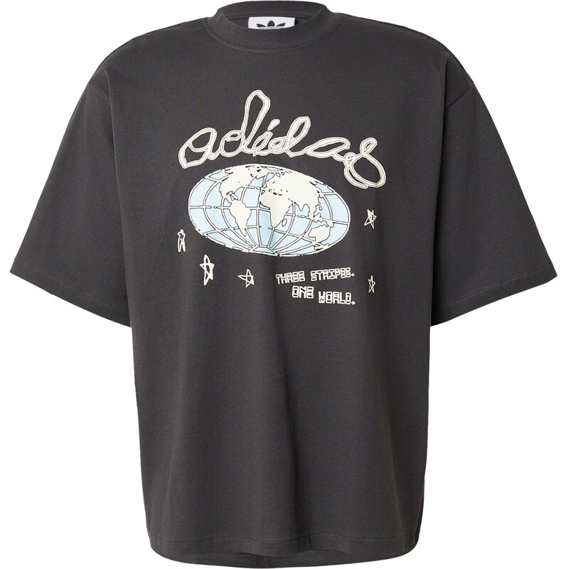 ADIDAS ORIGINALS Tričko ONE WORLD béžová / světlemodrá / světle