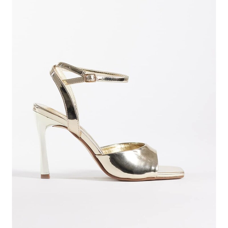 Public Desire Wide Fit June heeled sandals in gold