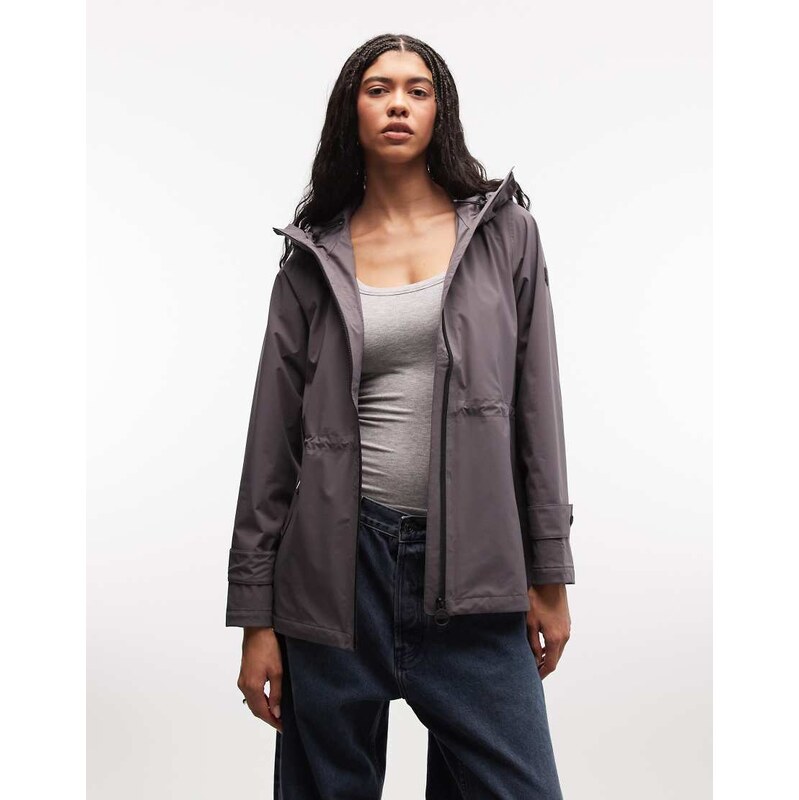 Barbour International Kyra water repellent short jacket in purple grey 114935015