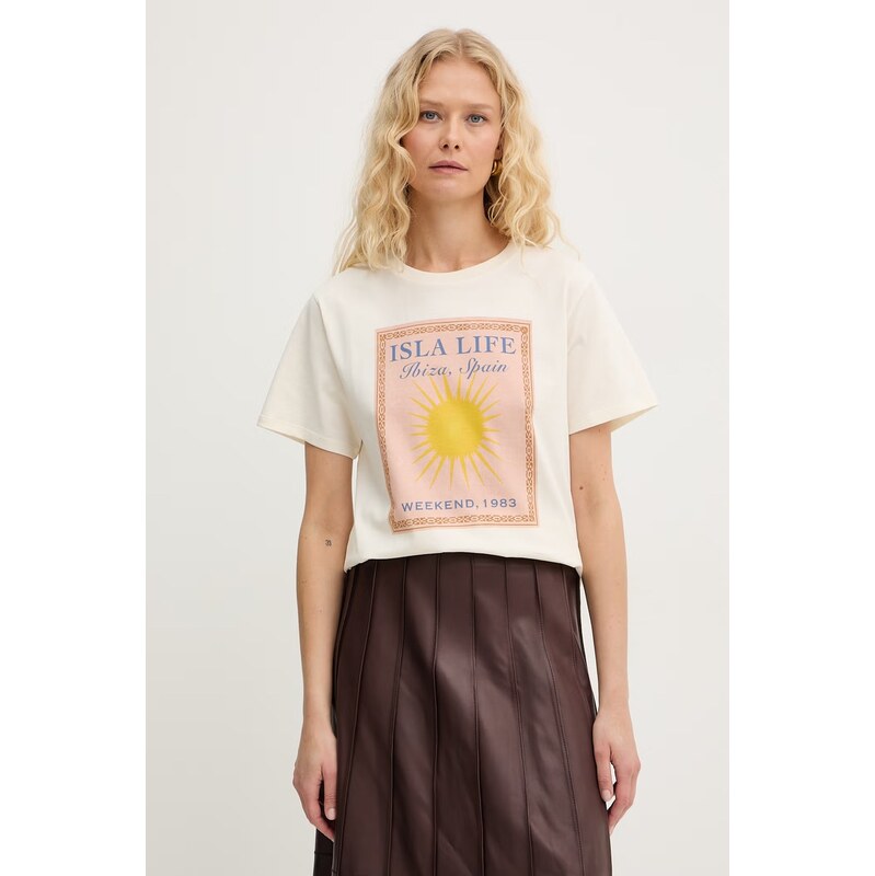 Bavlněné tričko Weekend Max Mara PANTERA 114184312