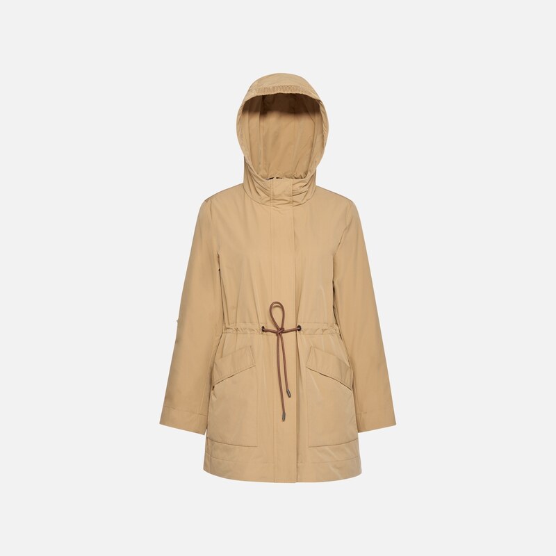 Béžová dámská parka Geox Dandra 114204816