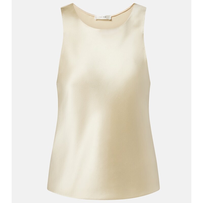 The Row Faustino silk satin top