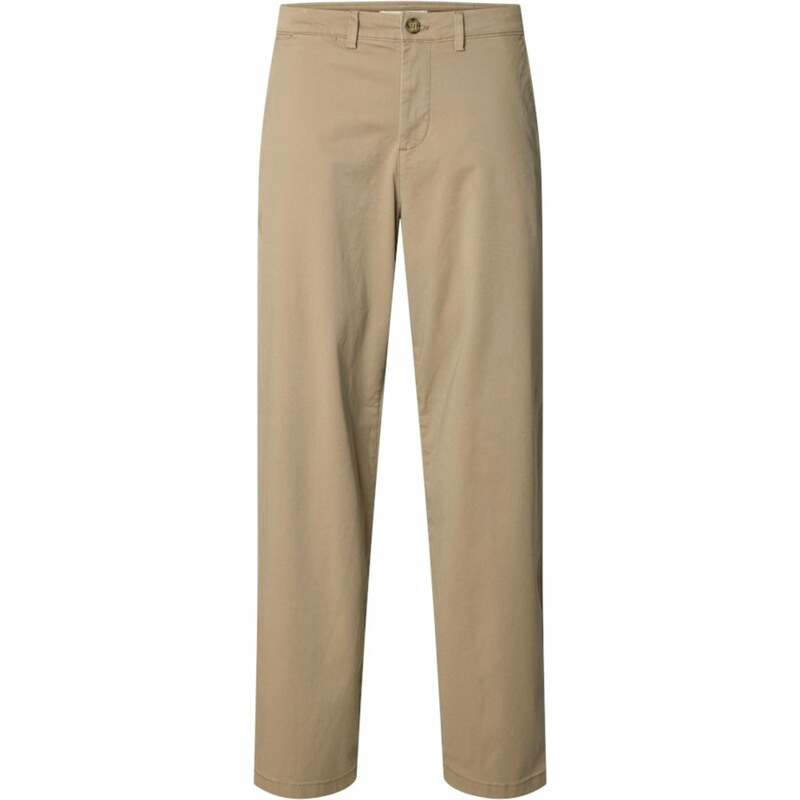 SELECTED Chino kalhoty 220 šedobéžová