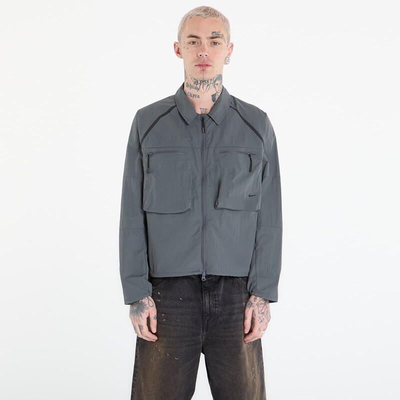 Košile Nike Tech Mens Long-Sleeve Utility Shirt Iron Grey/ Black