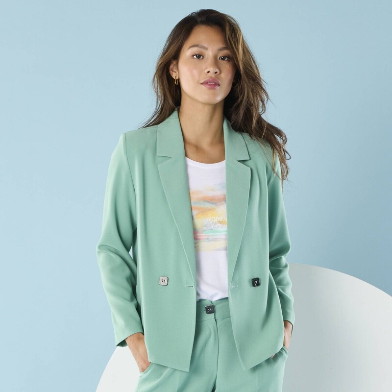 Blancheporte Splývavý blejzr pro menší postavu zelená 103730461