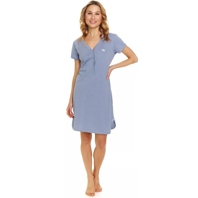Doctornap Dámská těhotenská noční košile 9505 sky blue 100351409