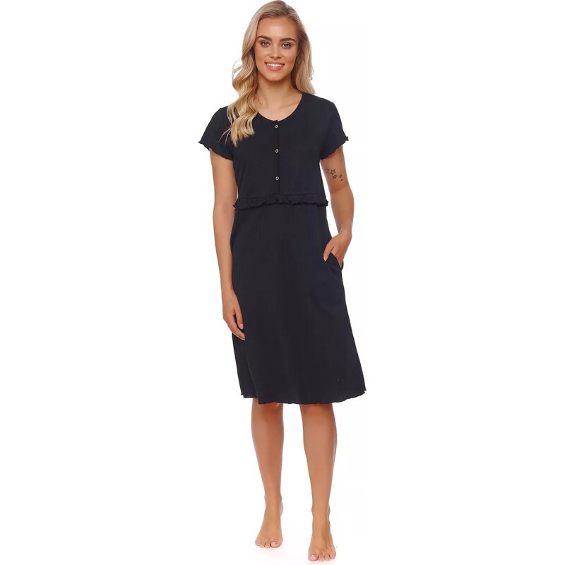 Doctornap Dámská těhotenská noční košile 4543 black 100351396
