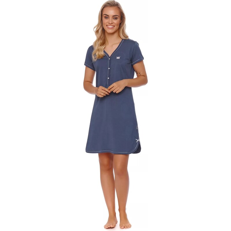 Doctornap Dámská těhotenská noční košile 9505 deep blue 100351388