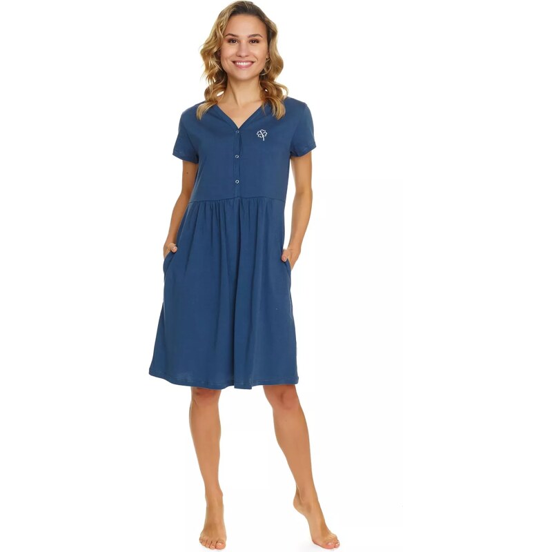Doctornap Dámská těhotenská noční košile 5336 blue 100351407