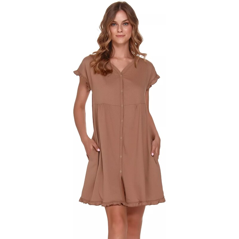 Doctornap Dámská těhotenská noční košile 9600 brown 100369785