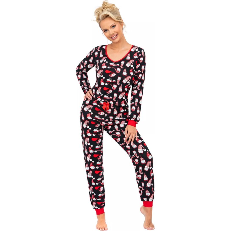 Donna Dámské pyžamo Santi long black 100585012