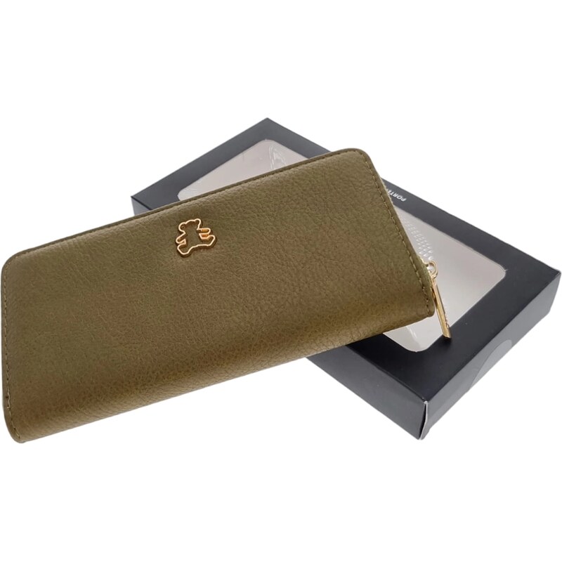 LULU CASTAGNETTE Módní khaki dámská peněženka 9CN42 100701098