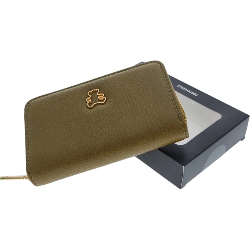 LULU CASTAGNETTE Komfortní dámská peněženka khaki 7TI29 100701104