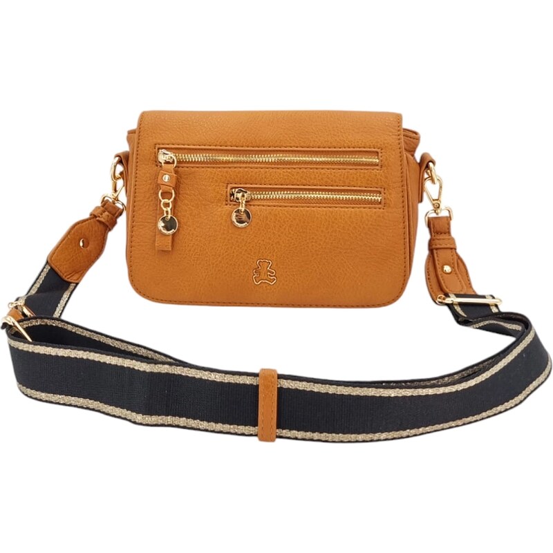 LULU CASTAGNETTE Trendy dámská malá kabelka hnědá 7DO43 100701436
