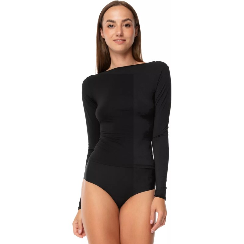 JULIMEX Dámská košilka Simple longsleeve black 101812284